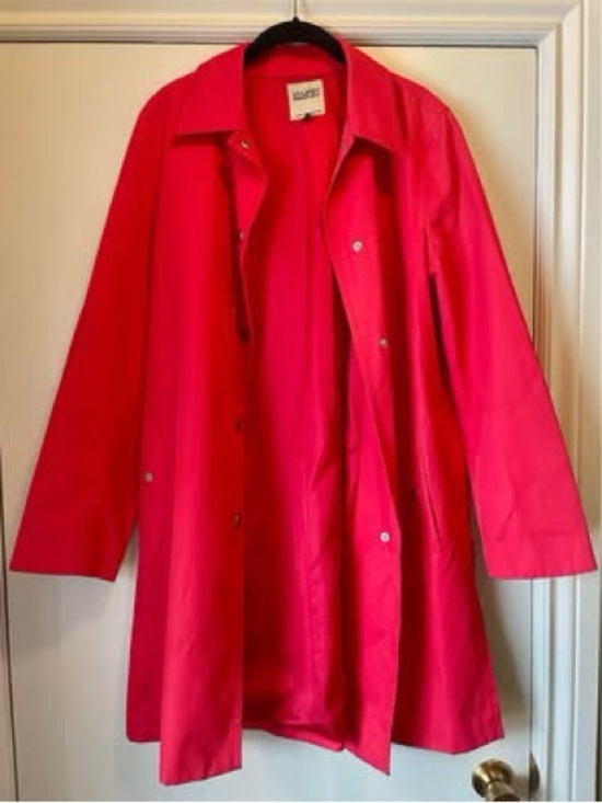 Hilary Radley Jackets & Blazers - Hilary Radley Bright Red Lightweight Trench Coat